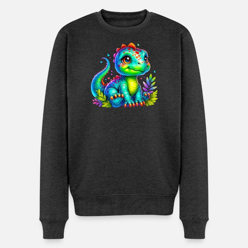 Dinosaure - Pull Premium bio Homme - anthracite chiné