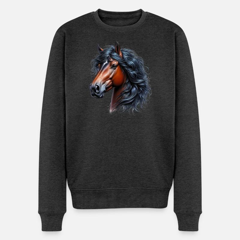 Cheval - Pull Premium bio Homme - anthracite chiné