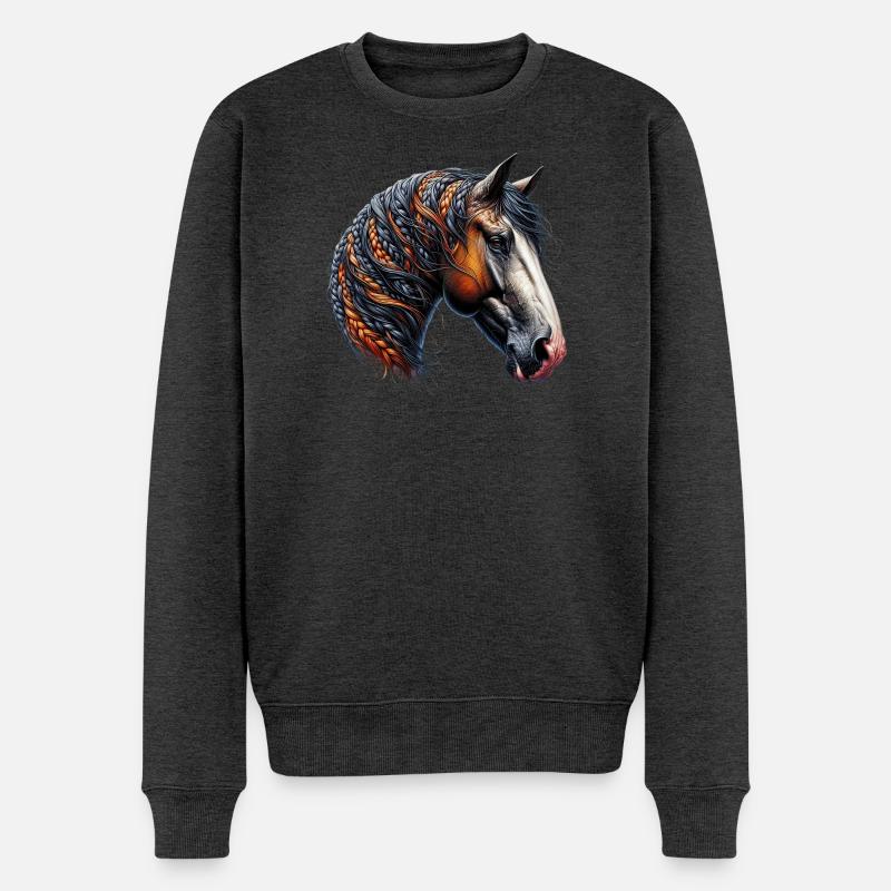 Cheval - Pull Premium bio Homme - anthracite chiné