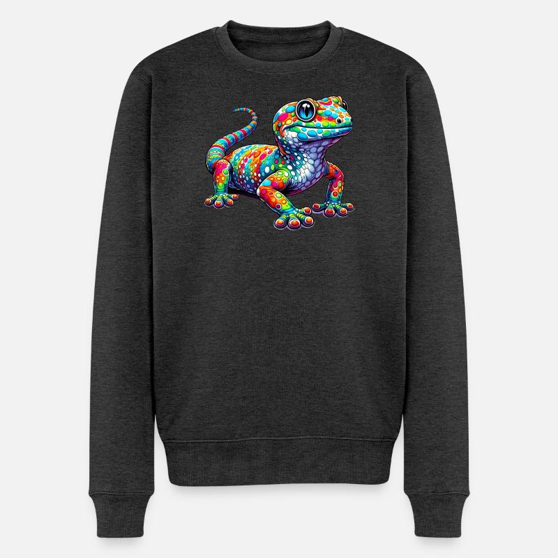 Gecko - Pull Premium bio Homme - anthracite chiné