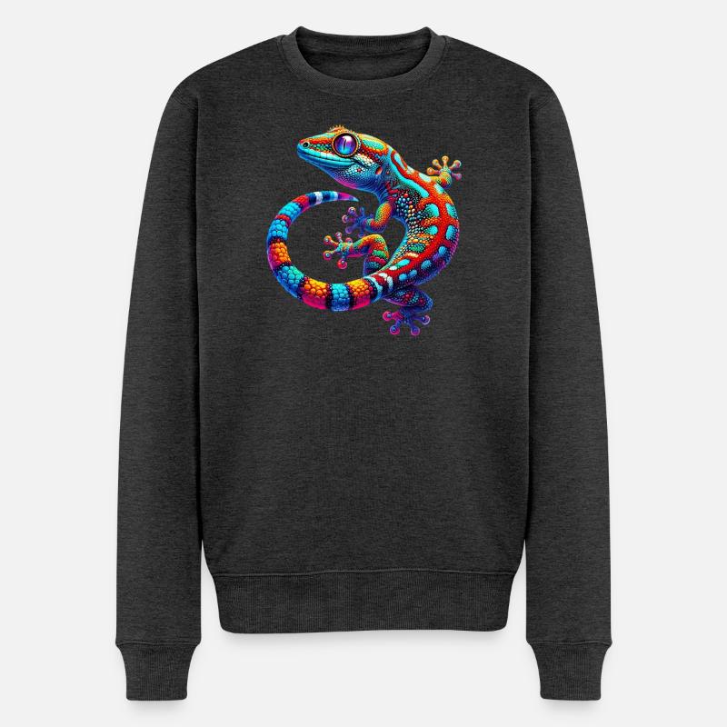 Gecko - Pull Premium bio Homme - anthracite chiné