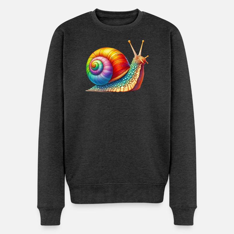 Escargot - Pull Premium bio Homme - anthracite chiné