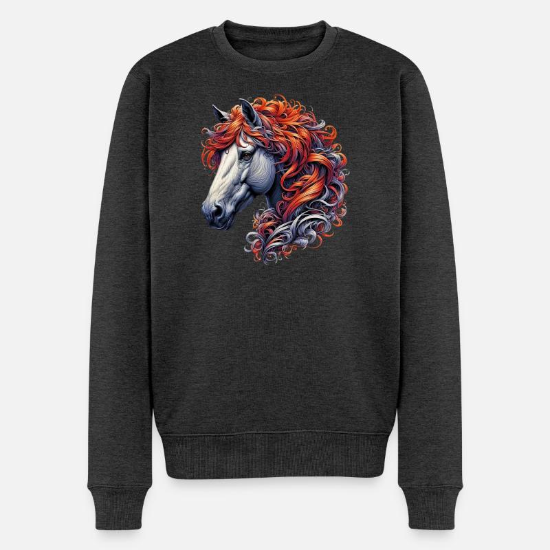 Cheval - Pull Premium bio Homme - anthracite chiné