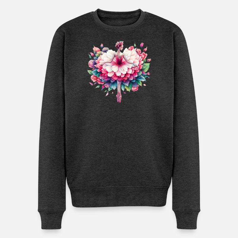 Danseuse de ballet avec tutu - Pull Premium bio Homme - anthracite chiné