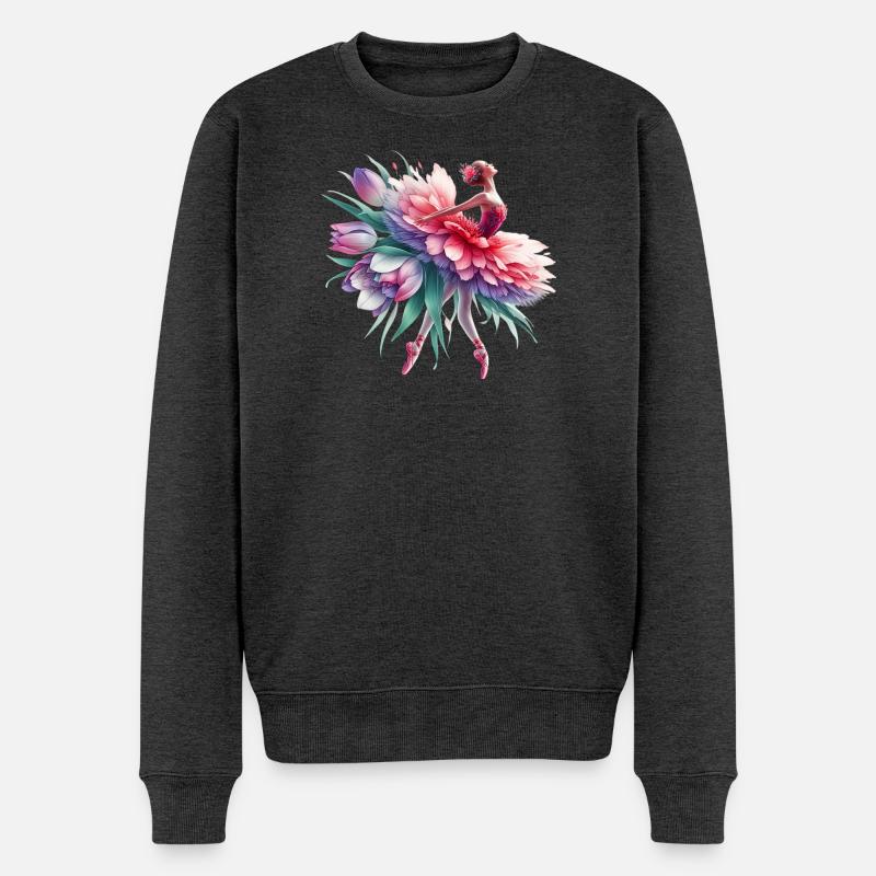 Danseuse de ballet avec tutu - Pull Premium bio Homme - anthracite chiné