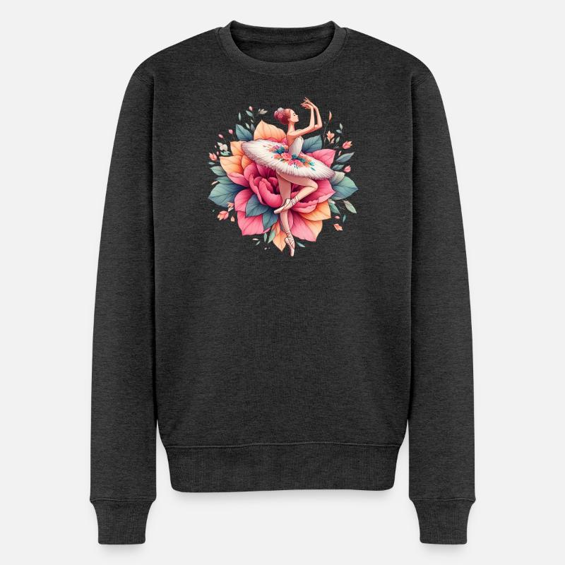 Danseuse de ballet avec tutu - Pull Premium bio Homme - anthracite chiné