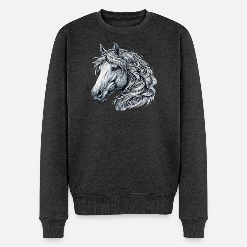 Cheval - Pull Premium bio Homme - anthracite chiné