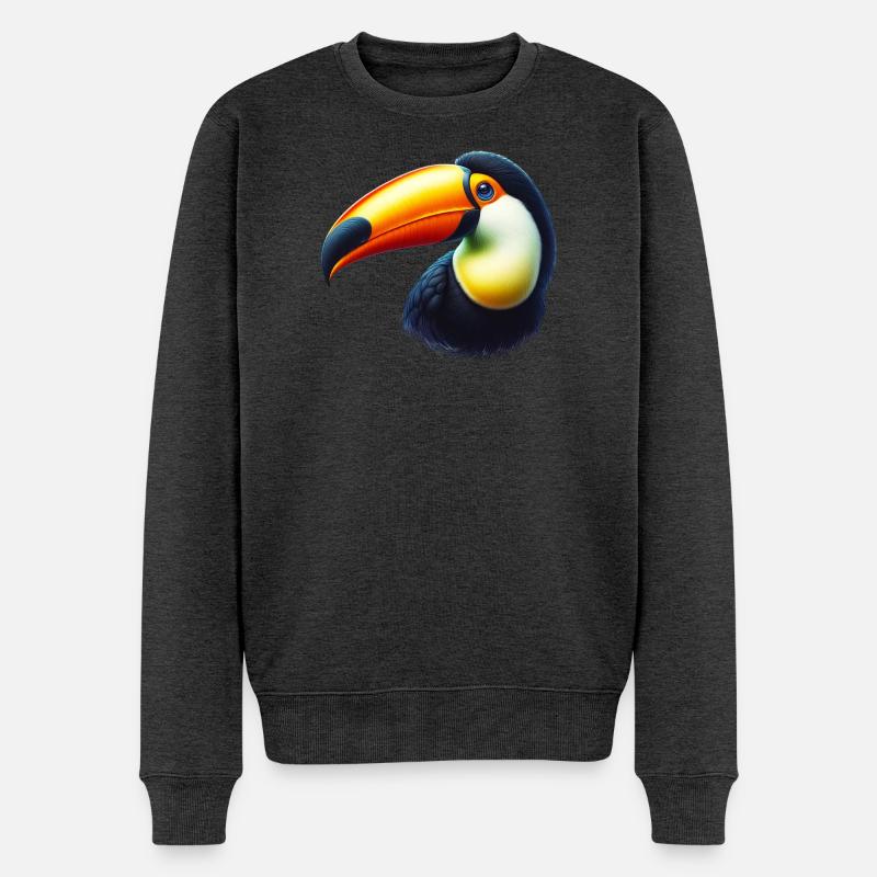 Tukan - Männer Premium Bio Pullover - Anthrazit meliert