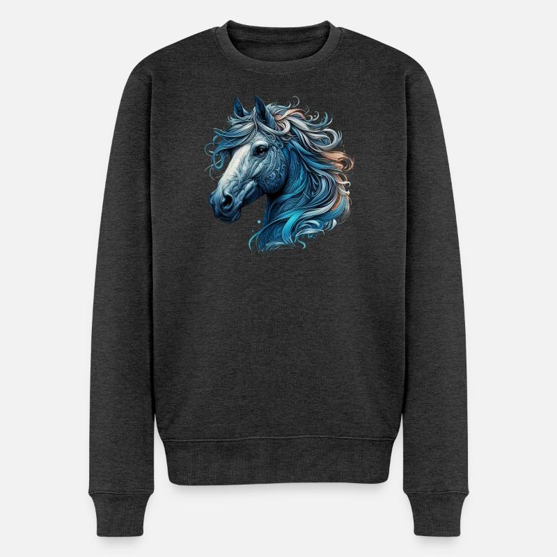 Cheval - Pull Premium bio Homme - anthracite chiné