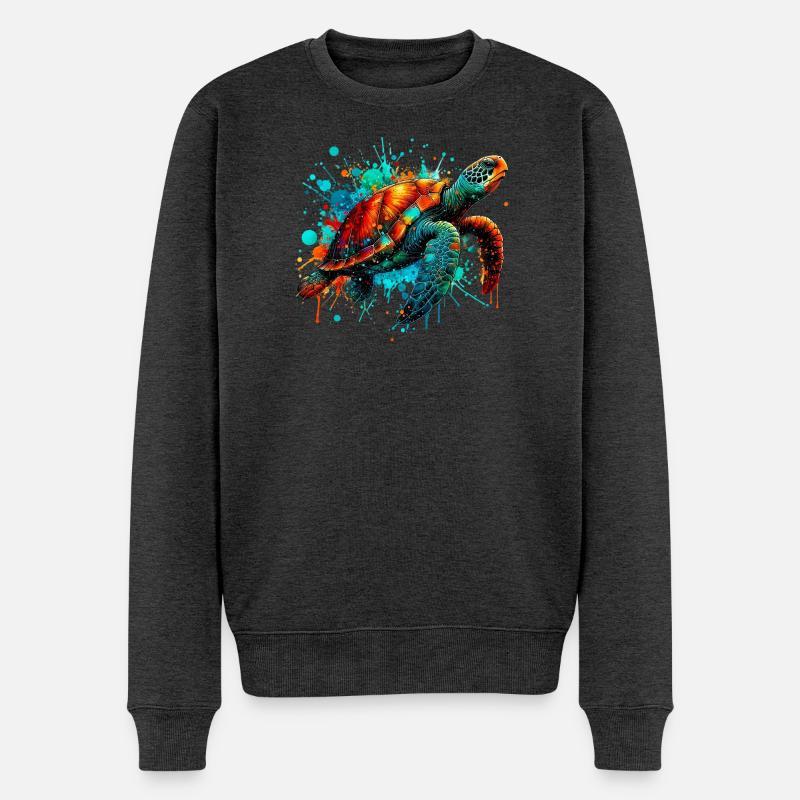 Tortue - Pull Premium bio Homme - anthracite chiné