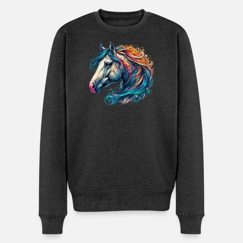 Cheval - Pull Premium bio Homme - anthracite chiné