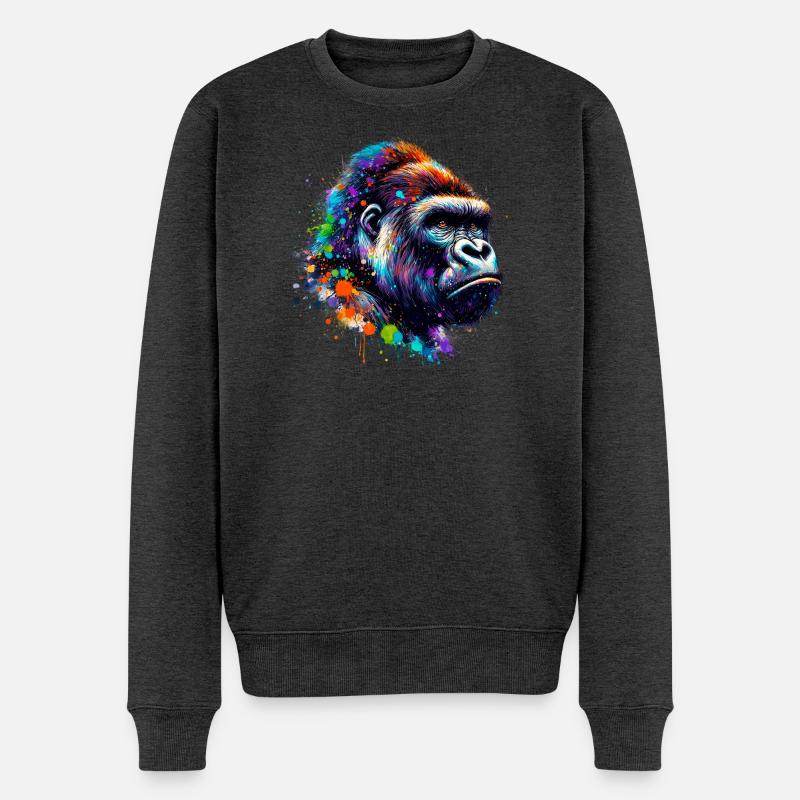 Gorille - Pull Premium bio Homme - anthracite chiné