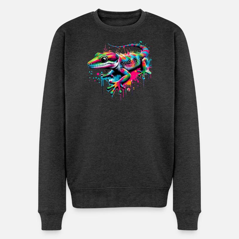 Gecko - Pull Premium bio Homme - anthracite chiné
