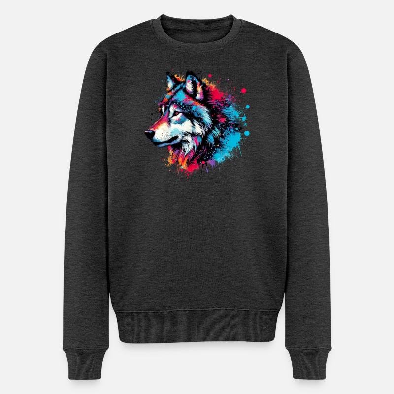 Loup - Pull Premium bio Homme - anthracite chiné