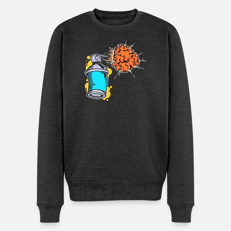 Sprayer Kunst Strassenkunst Wildstyle Graffiti - Männer Premium Bio Pullover - Anthrazit meliert