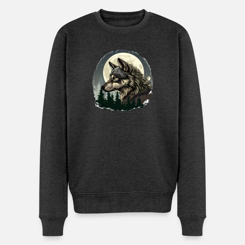 Sang de loup - Pull Premium bio Homme - anthracite chiné