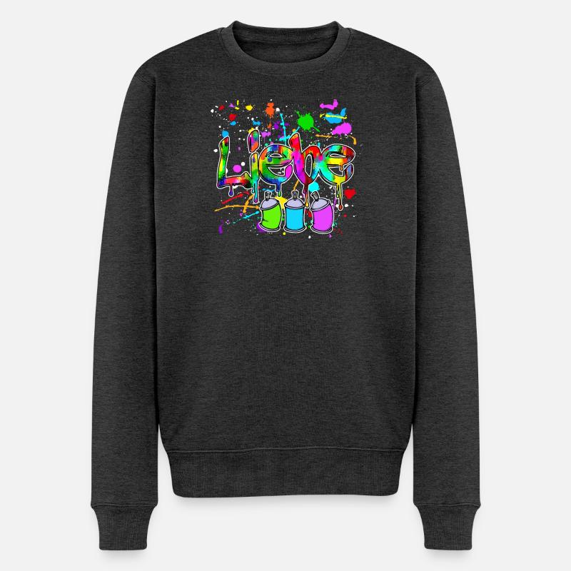 Spraydose Strassenkunst Wildstyle Graffite Sprayer - Männer Premium Bio Pullover - Anthrazit meliert