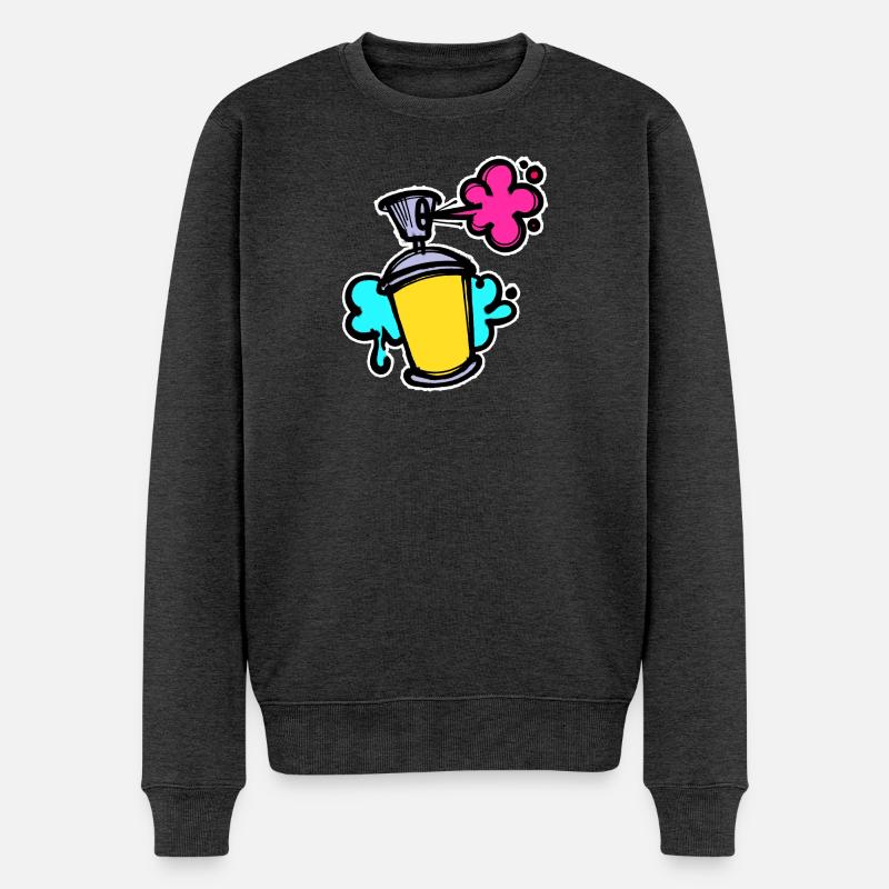 Graffiti Sreet Art Spraydose Sprayer Wildstyle - Männer Premium Bio Pullover - Anthrazit meliert