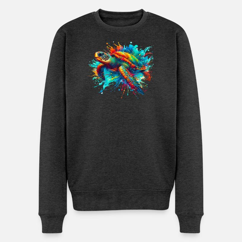 Tortue - Pull Premium bio Homme - anthracite chiné