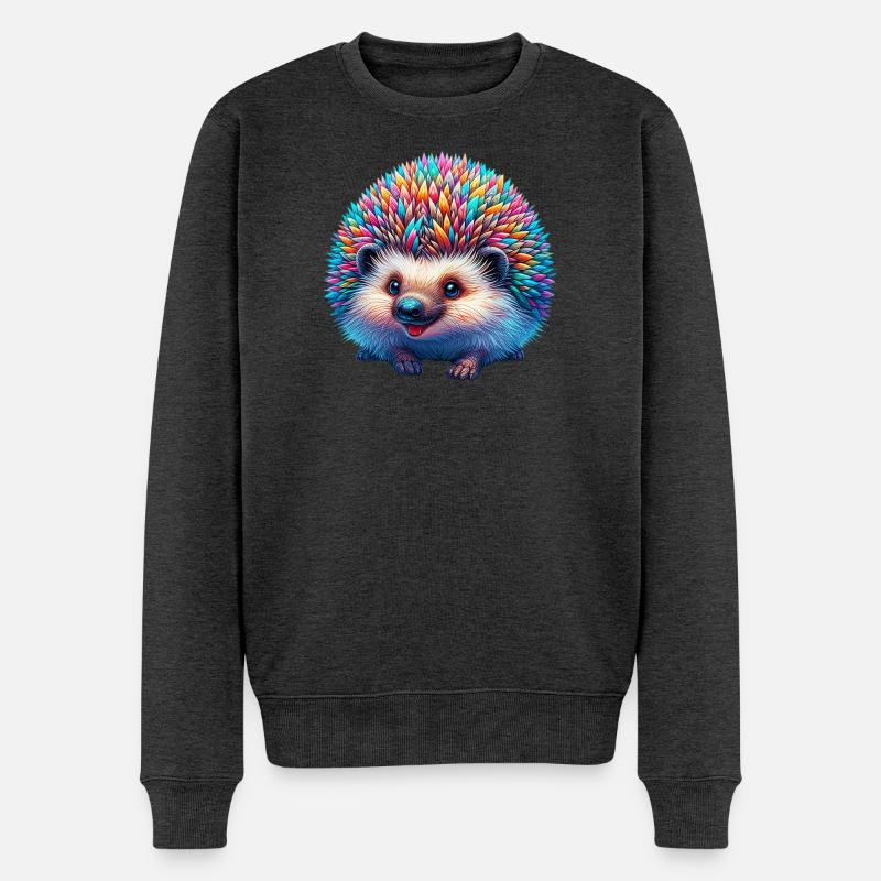 Igel - Männer Premium Bio Pullover - Anthrazit meliert