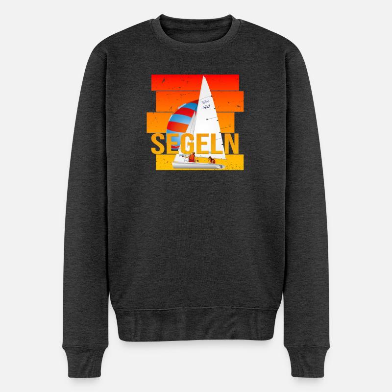 Segeln - Segelsport - Männer Premium Bio Pullover - Anthrazit meliert
