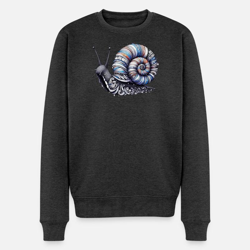 Escargot - Pull Premium bio Homme - anthracite chiné
