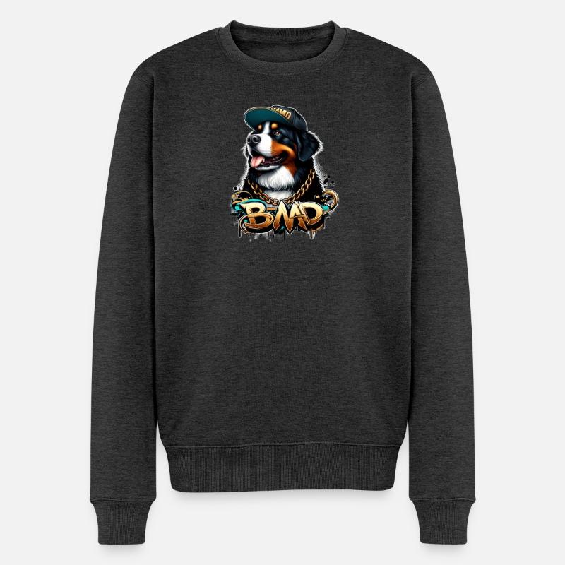 Berner Sennenhund - Männer Premium Bio Pullover - Anthrazit meliert