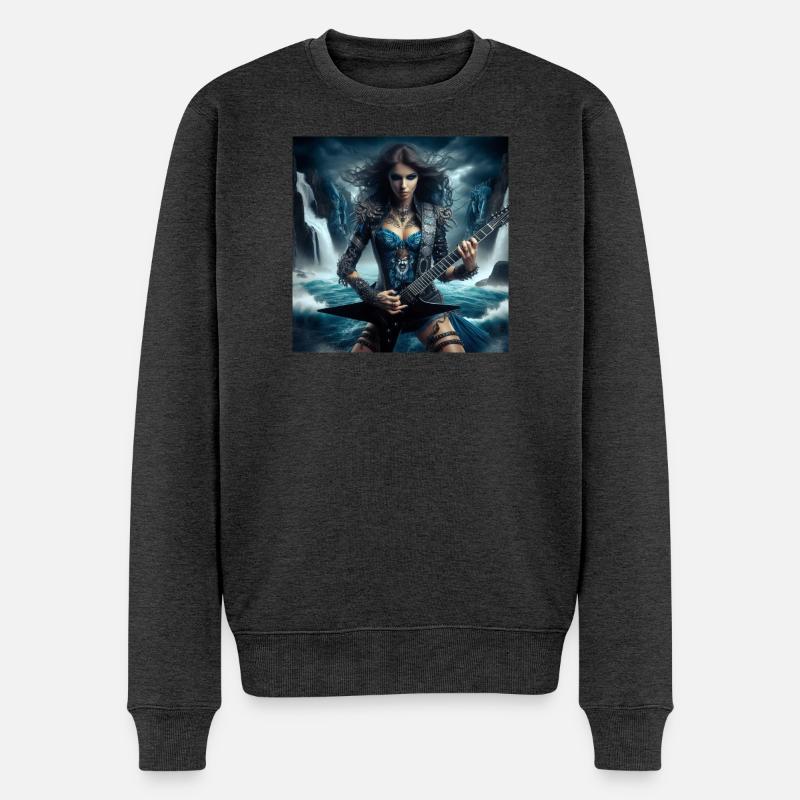 Ocean Metaller, - Männer Premium Bio Pullover - Anthrazit meliert