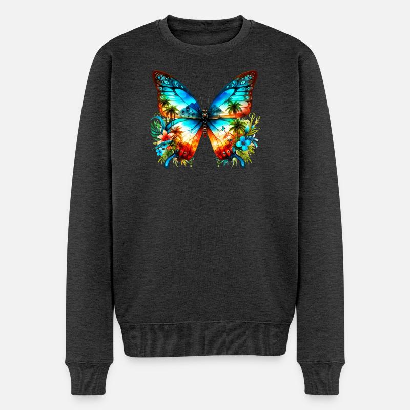 Papillon - Pull Premium bio Homme - anthracite chiné