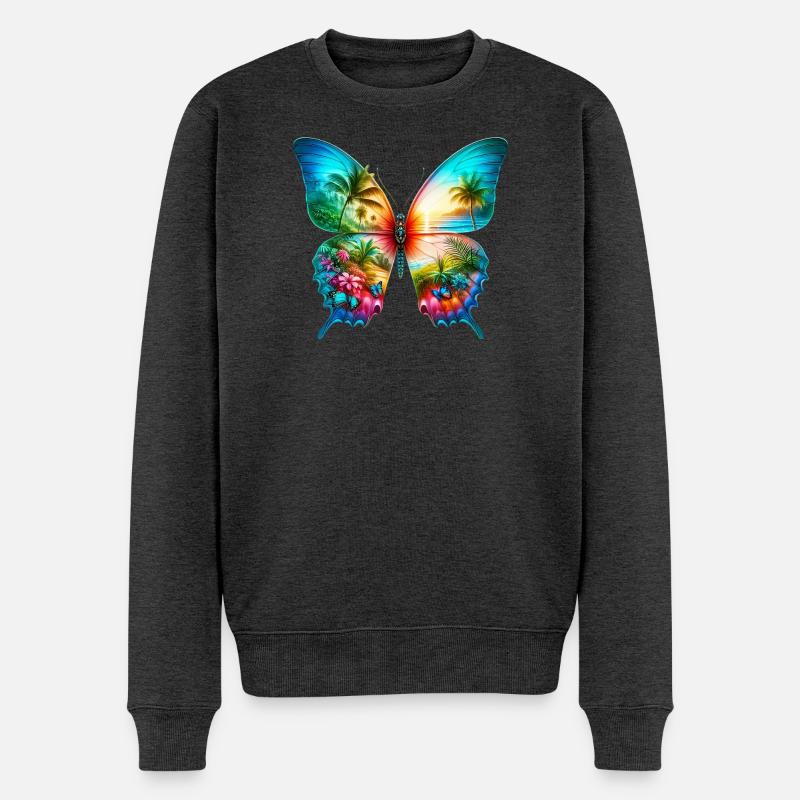Papillon - Pull Premium bio Homme - anthracite chiné