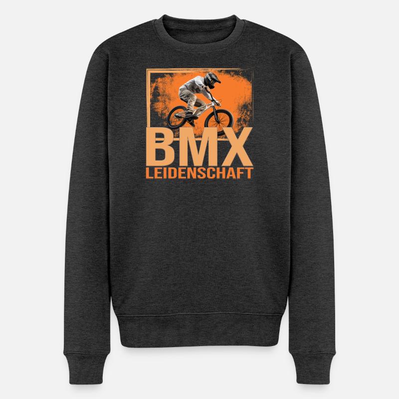 BMX Leidenschaft - Männer Premium Bio Pullover - Anthrazit meliert