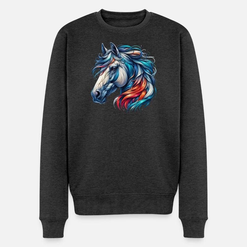 Cheval - Pull Premium bio Homme - anthracite chiné