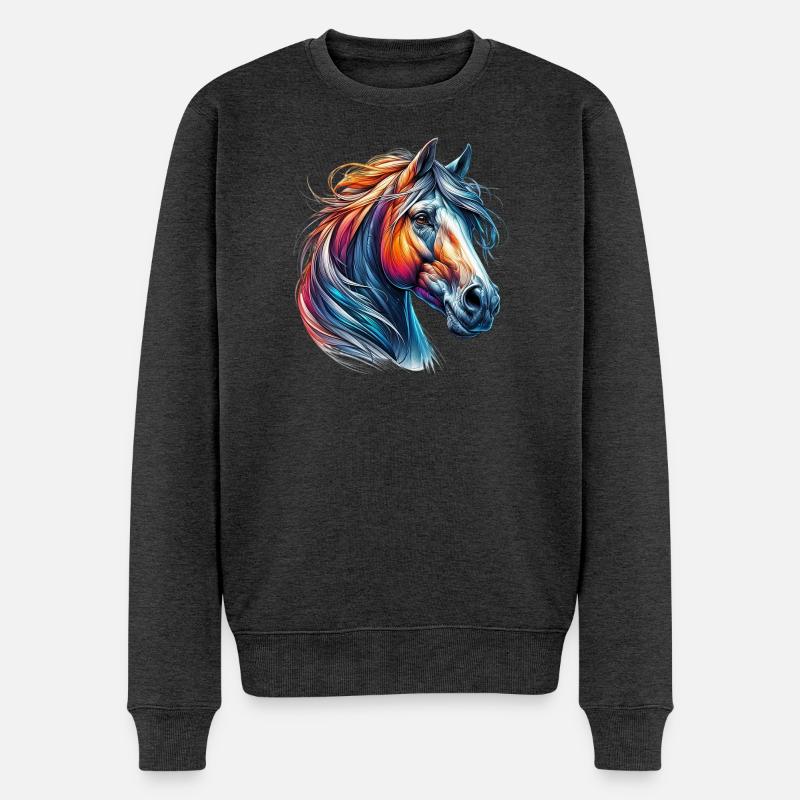 Cheval - Pull Premium bio Homme - anthracite chiné