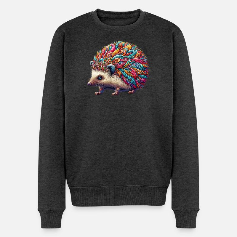Igel - Männer Premium Bio Pullover - Anthrazit meliert