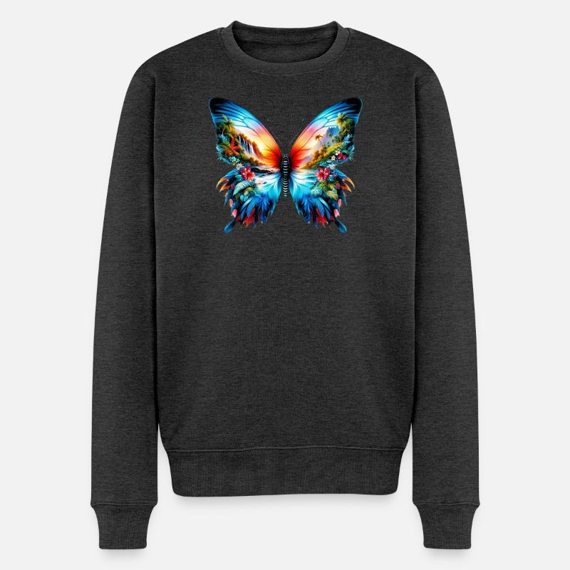 Papillon - Pull Premium bio Homme - anthracite chiné