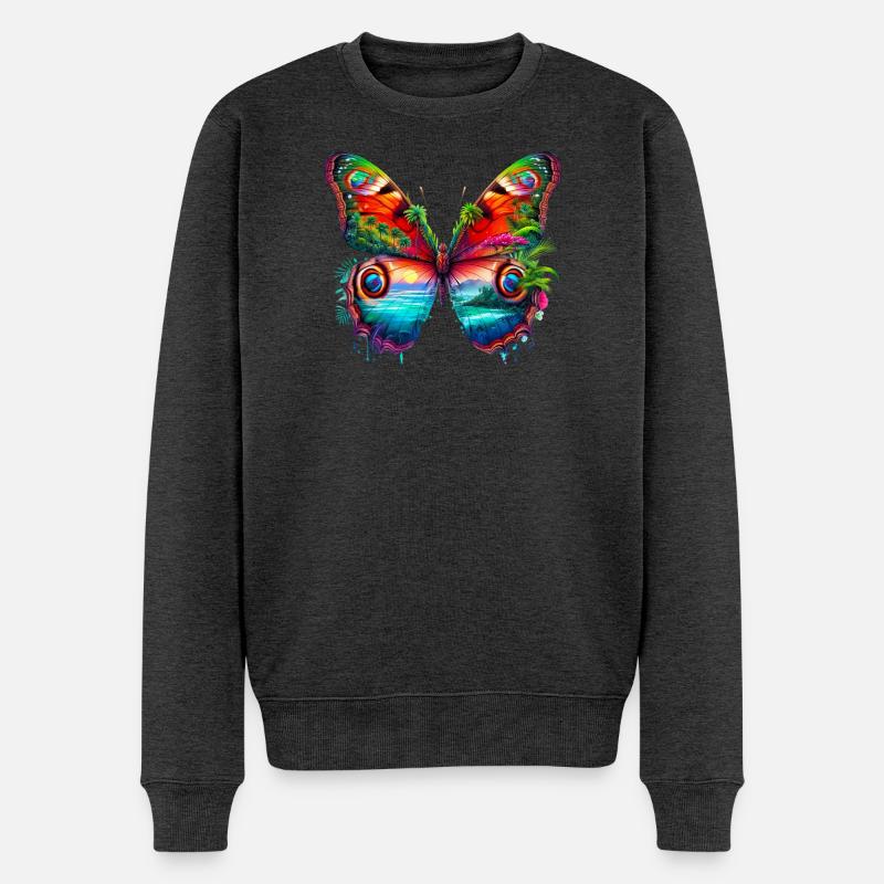 Papillon - Pull Premium bio Homme - anthracite chiné