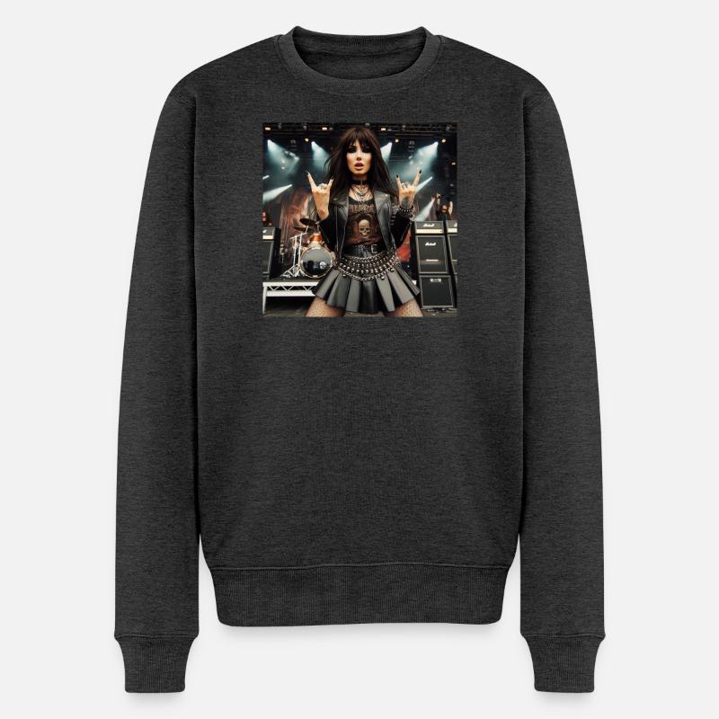 Metalhead devant la scène - Pull Premium bio Homme - anthracite chiné
