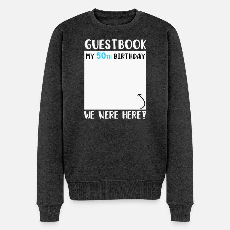 50e anniversaire - Pull Premium bio Homme - anthracite chiné