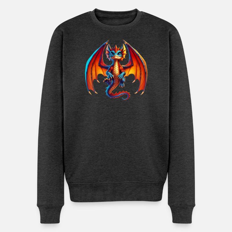 Dragon - Pull Premium bio Homme - anthracite chiné