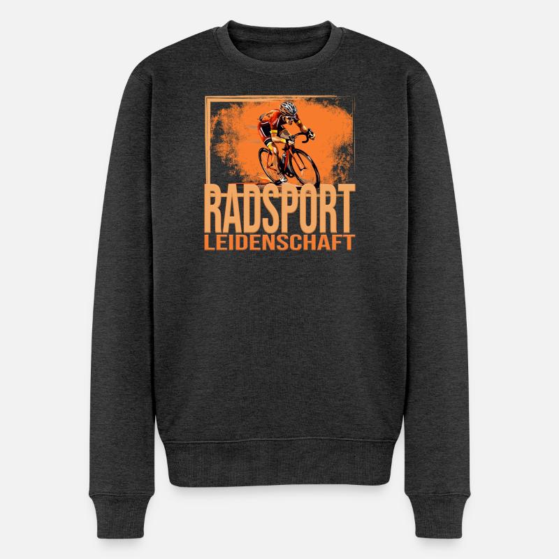 Radsport Leidenschaft - Männer Premium Bio Pullover - Anthrazit meliert