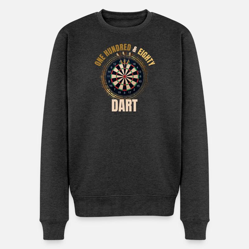 One hundred and eighty - Dart - Männer Premium Bio Pullover - Anthrazit meliert