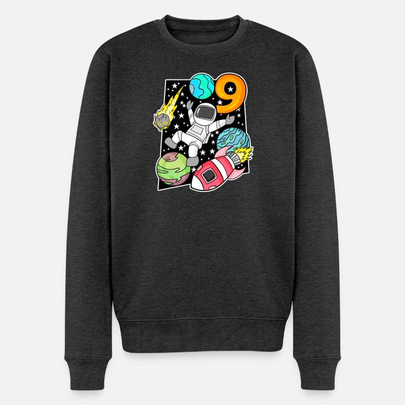 Astronaute - 9e anniversaire garçon - Pull Premium bio Homme - anthracite chiné