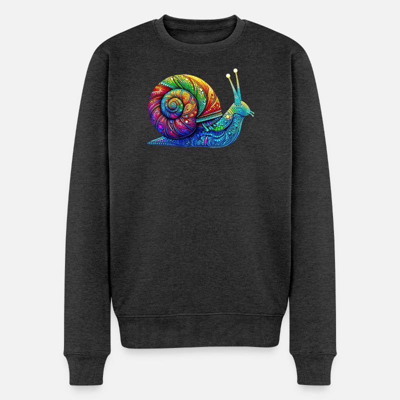 Escargot - Pull Premium bio Homme - anthracite chiné