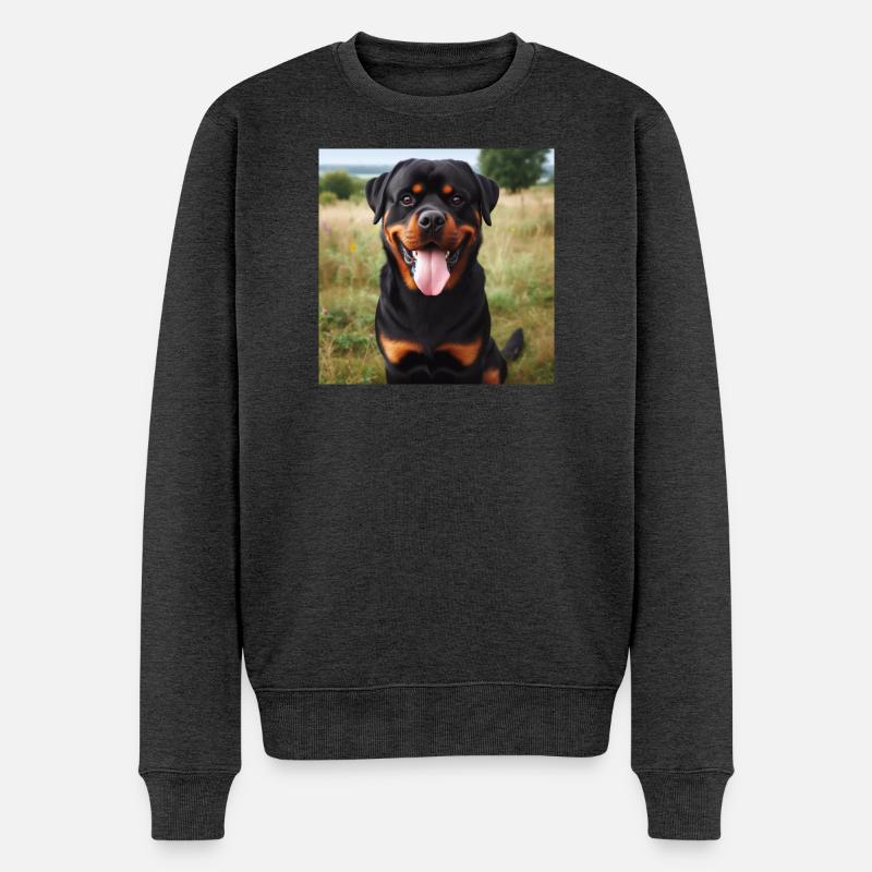 Rottweiler - Männer Premium Bio Pullover - Anthrazit meliert