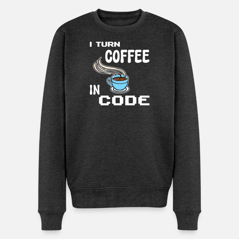 Développeur Computergeek Programmeur d’instructions - Pull Premium bio Homme - anthracite chiné