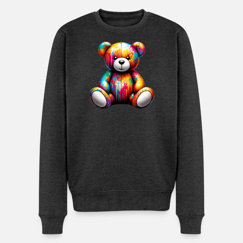 Orso orsacchiotto Teddybär - Männer Premium Bio Pullover - Anthrazit meliert