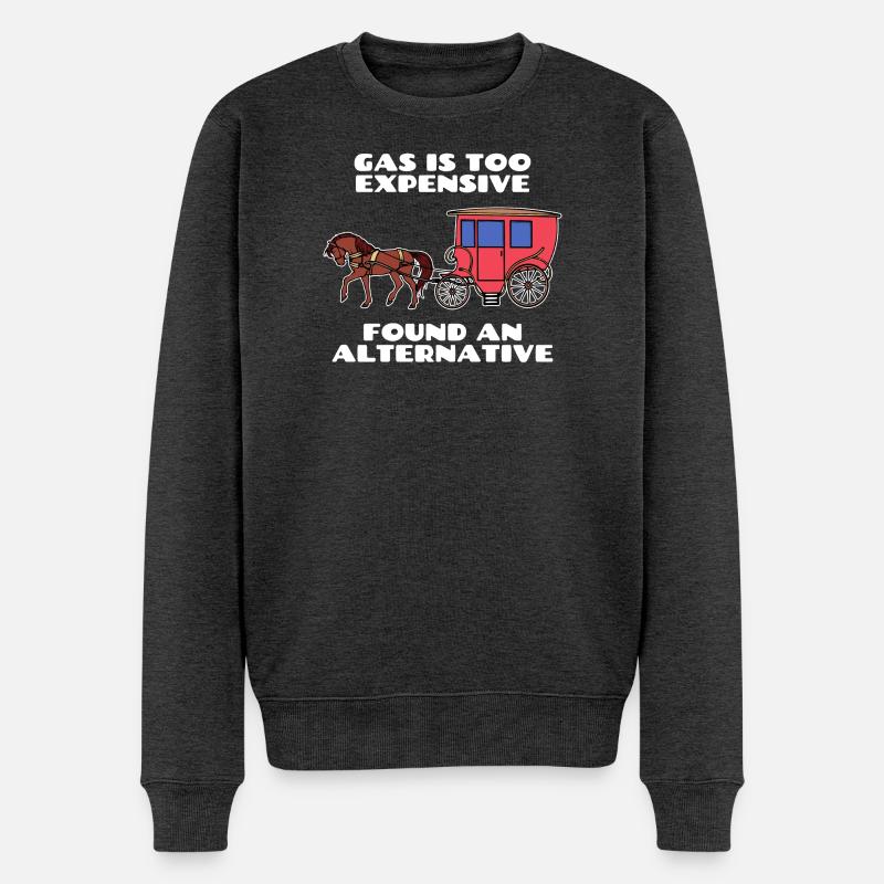Energiespeicher Tanken Statement Energie - Männer Premium Bio Pullover - Anthrazit meliert