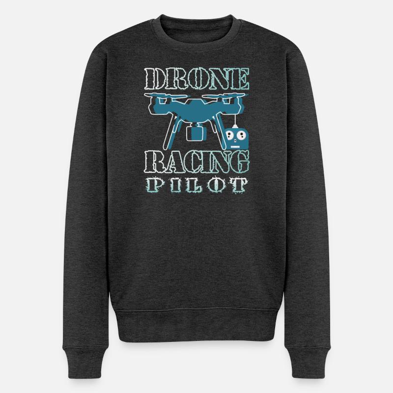 Pilote de drone - Pull Premium bio Homme - anthracite chiné