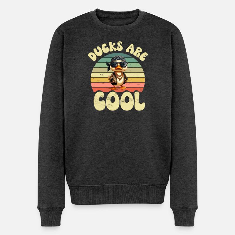 Ente Enten - Männer Premium Bio Pullover - Anthrazit meliert