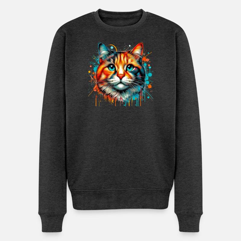 Chat - Pull Premium bio Homme - anthracite chiné